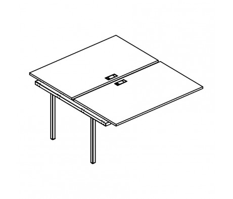 Секция стола на металлокаркасе DUE (2х160) A4.PRO